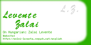 levente zalai business card